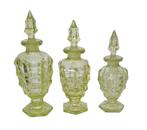 Antieke Parfumflesen in Uranium glas., Antiek en Kunst, Ophalen of Verzenden