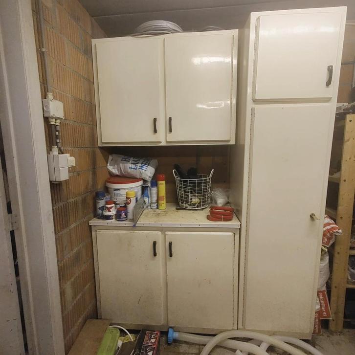 Vintage keukenkasten, Huis en Inrichting, Kasten | Lockerkasten, Ophalen