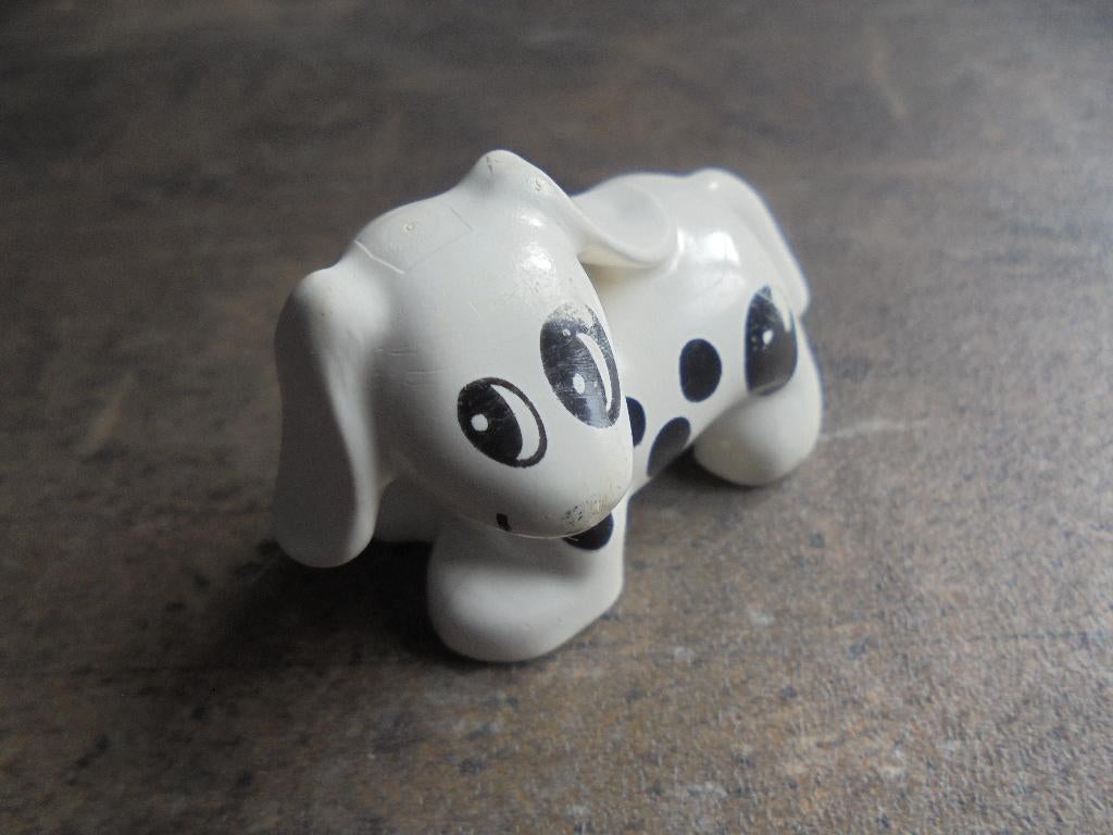 Lego Duplo Animal Dog with White Ears (zie foto's), Ophalen of Verzenden, Gebruikt, Losse stenen, Duplo