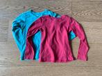 Roze en blauwe longsleeve - maat 110/116, Enlèvement ou Envoi, Utilisé, Fille, Chemise ou À manches longues