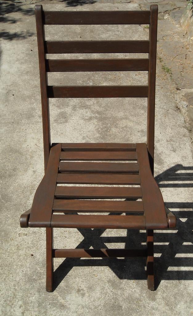 CHAISE de JARDIN en BOIS massif PLIABLE, Jardin & Terrasse, Chaises de jardin, Enlèvement, Utilisé, Bois, Pliant
