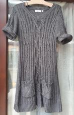 Grijze gebreide jurk van C&A maat M, Maat 38/40 (M), Ophalen of Verzenden, Grijs, Gedragen