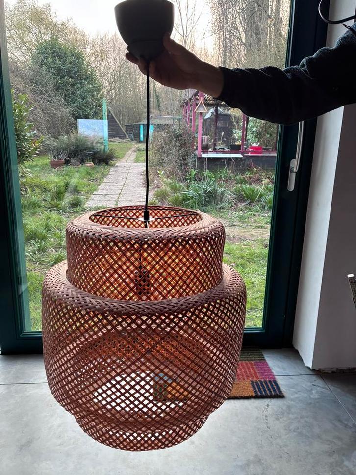 Ikea rotan hanglamp, Huis en Inrichting, Lampen | Hanglampen, Gebruikt, Ophalen