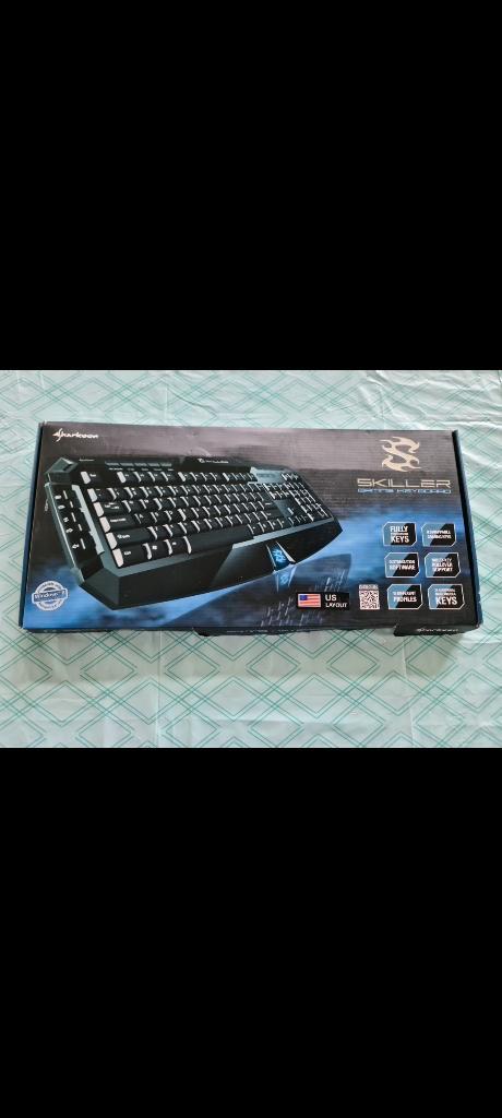 Sharkoon Skiller Gaming Toetsenbord, Informatique & Logiciels, Claviers, Neuf, Qwerty, Filaire, Clavier gamer, Touches multimédia