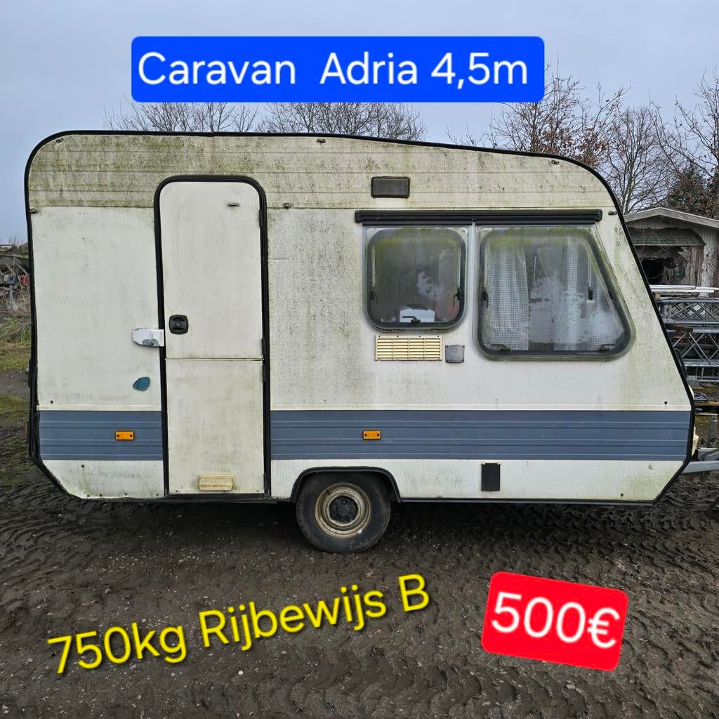 Caravan 750kg rijbewijs B foodtruck werfkeet motocross bouw, Caravans en Kamperen, Caravanaccessoires, Ophalen