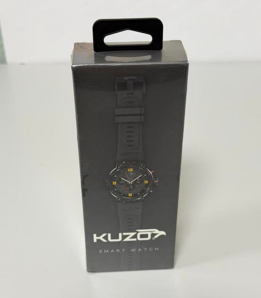 Kuzo II FS-2 FS2 Smartwatch zwart GPS AMOLED | Nieuw Sealed, Zwart, Nieuw, Ophalen of Verzenden, Waterdicht
