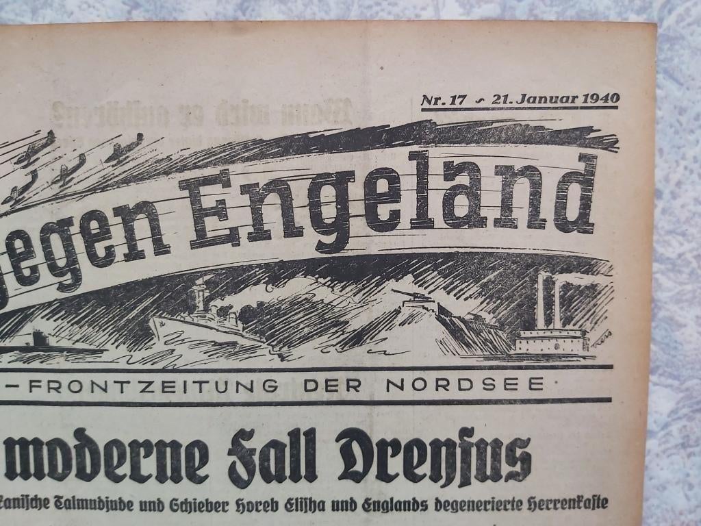 Krant Kriegsmarine Wehrmacht Engeland Schip Duitsland Boot, Collections, Revues, Journaux & Coupures, Envoi, 1940 à 1960, Journal