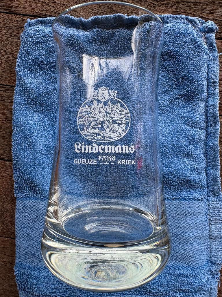Lindemans Gueuze Faro Kriek, Collections, Marques de bière, Utilisé, Verre ou Verres, Autres marques, Enlèvement ou Envoi