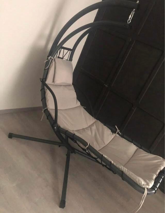 Hamacs sur pieds avec ombrelle etat neuf, Jardin & Terrasse, Hamacs, Comme neuf, Une personne, Avec support, Intérieur, Extérieur