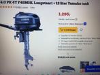 Buitenboord motor 4 pk yamaha langstaart, Watersport en Boten, Ophalen, Viertaktmotor, Zo goed als nieuw, Buitenboordmotor