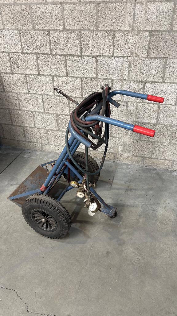 Autogeen las- en snijset met kar - compleet met manometers, Enlèvement, Comme neuf, Autres types