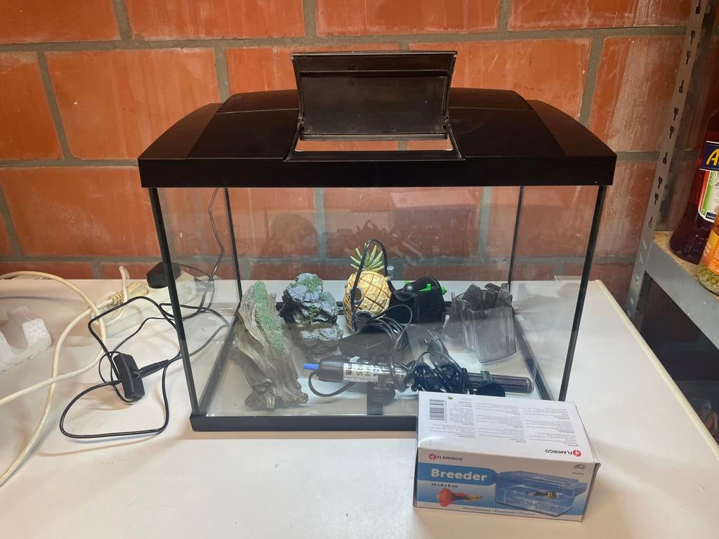 Aquarium 50lt met accesoires, Ophalen, Pomp, Zo goed als nieuw, Leeg aquarium