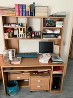 Volledig bureau met computer en printers tk, Maison & Meubles, Bureaux, Enlèvement, Comme neuf, Bureau