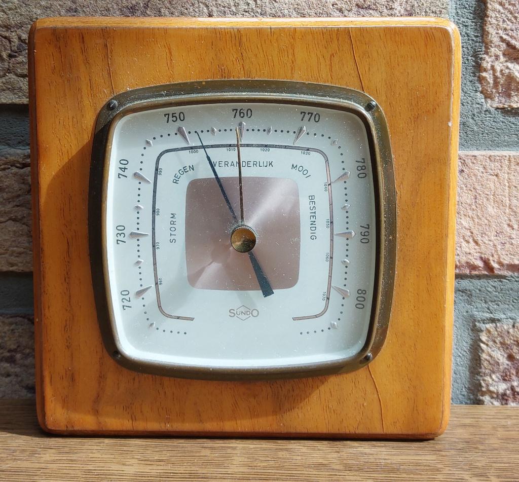 Vintage - Aneroide mechanische barometer - Sundo, Ophalen