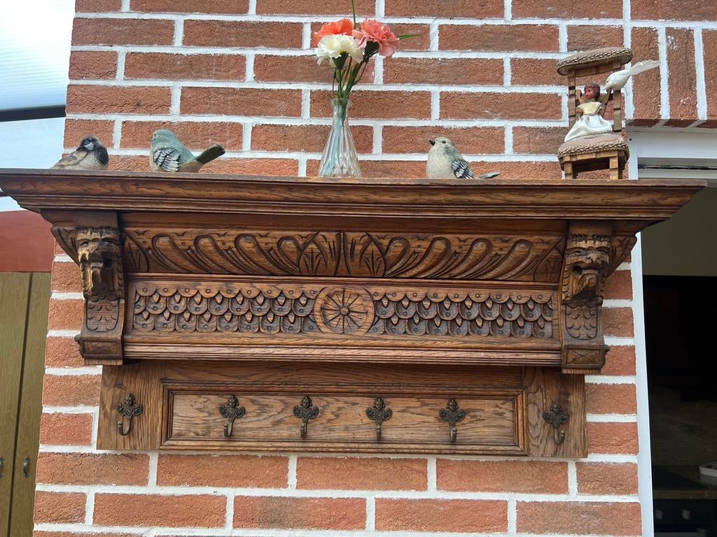Mooie antieke kapstok, Huis en Inrichting, Ophalen, Gebruikt, Hout, Wandkapstok
