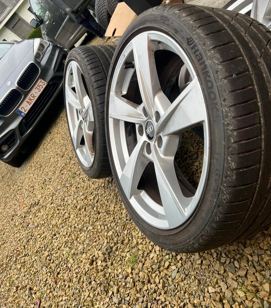 Originele Audi A4 A5 19 inch Sport Velgen met Zomerbanden, Auto-onderdelen, Banden en Velgen, 19 inch, 245 mm, Banden en Velgen