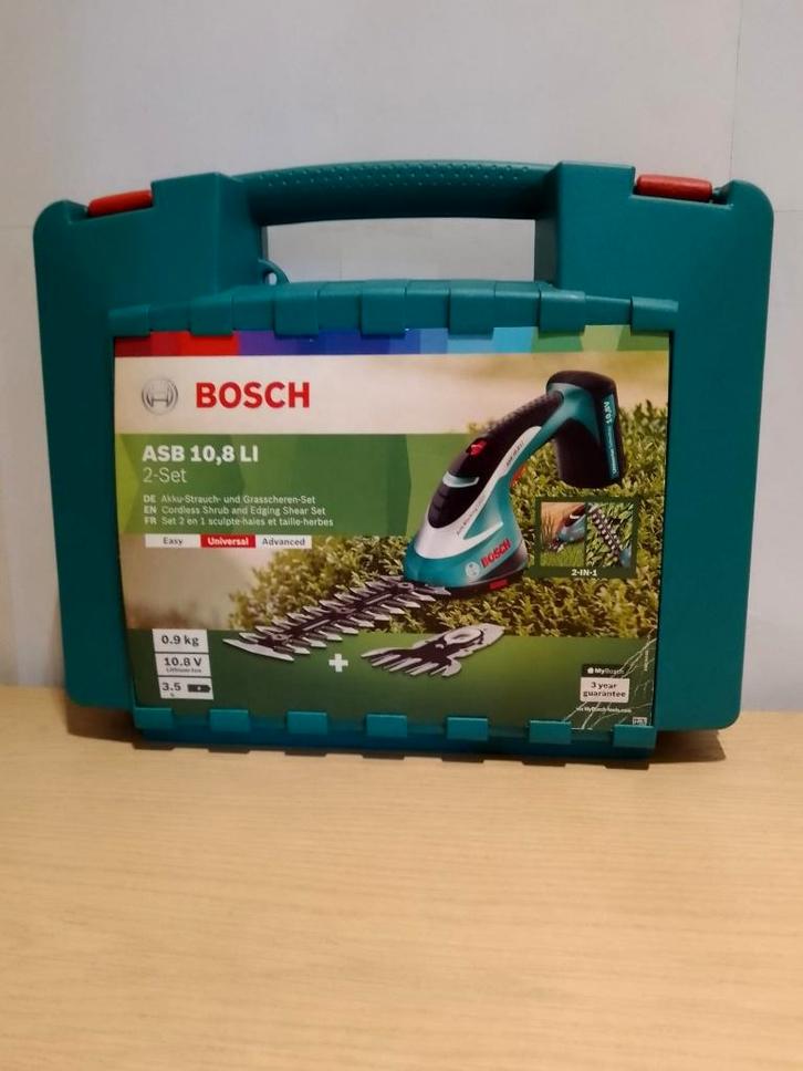 Bosch ASB 10 heggenschaar en grastrimmer, 8 Li, Tuin en Terras, Heggenscharen, Nieuw, Accu, Ophalen of Verzenden