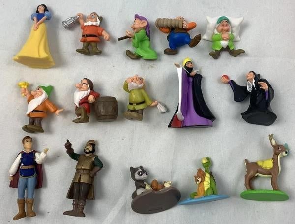 Ensemble de 15 figurines Disney Blanche-Neige avec 7 nains A, Collections, Jouets miniatures, Comme neuf, Envoi