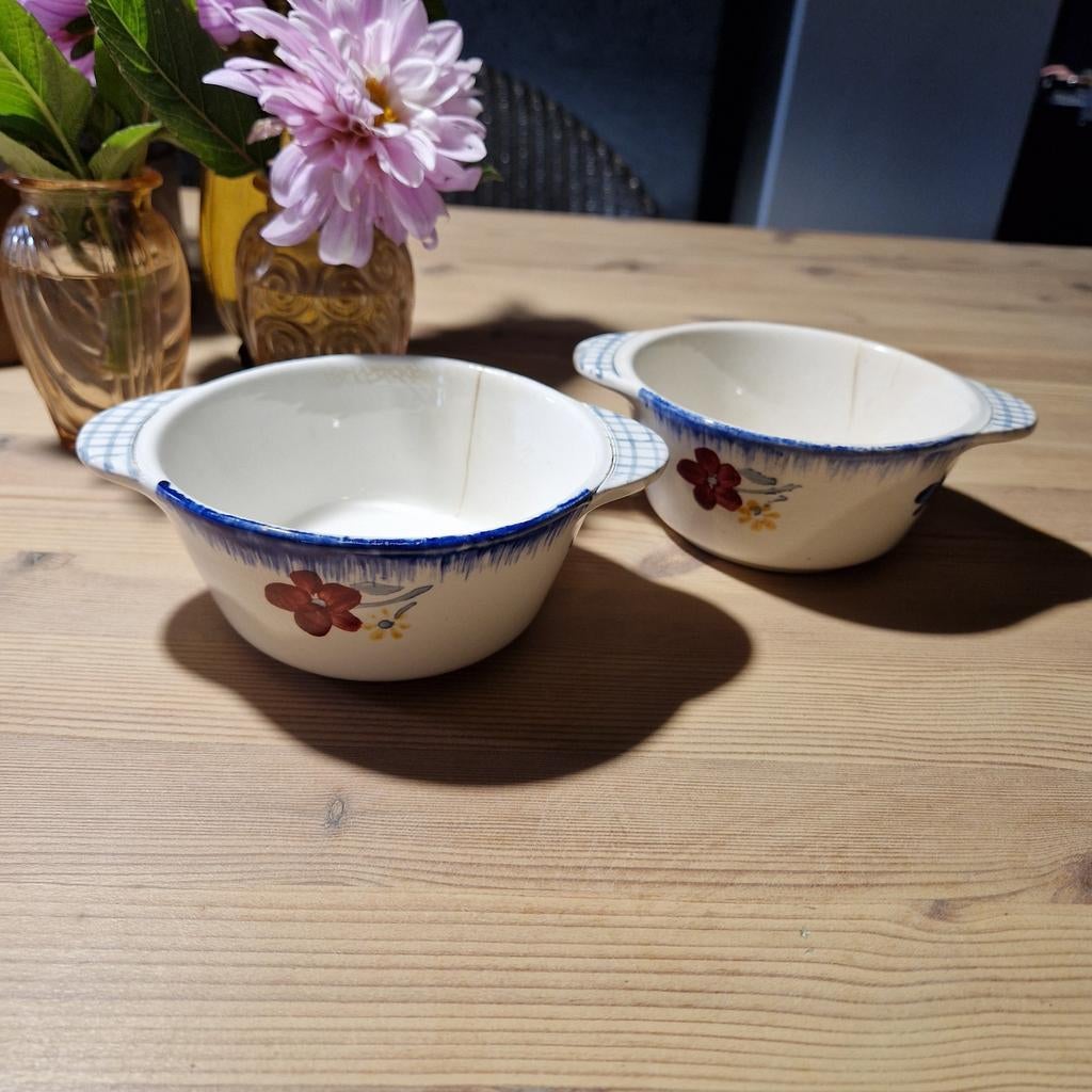 Deux bols à oreilles Digoin Sarreguemines Mary Lou, Ophalen of Verzenden