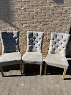 Chaises de salle à manger en tissu gris - Ensemble de 6, Maison & Meubles, Chaises, Gris, Landelijk, Enlèvement, Tissus