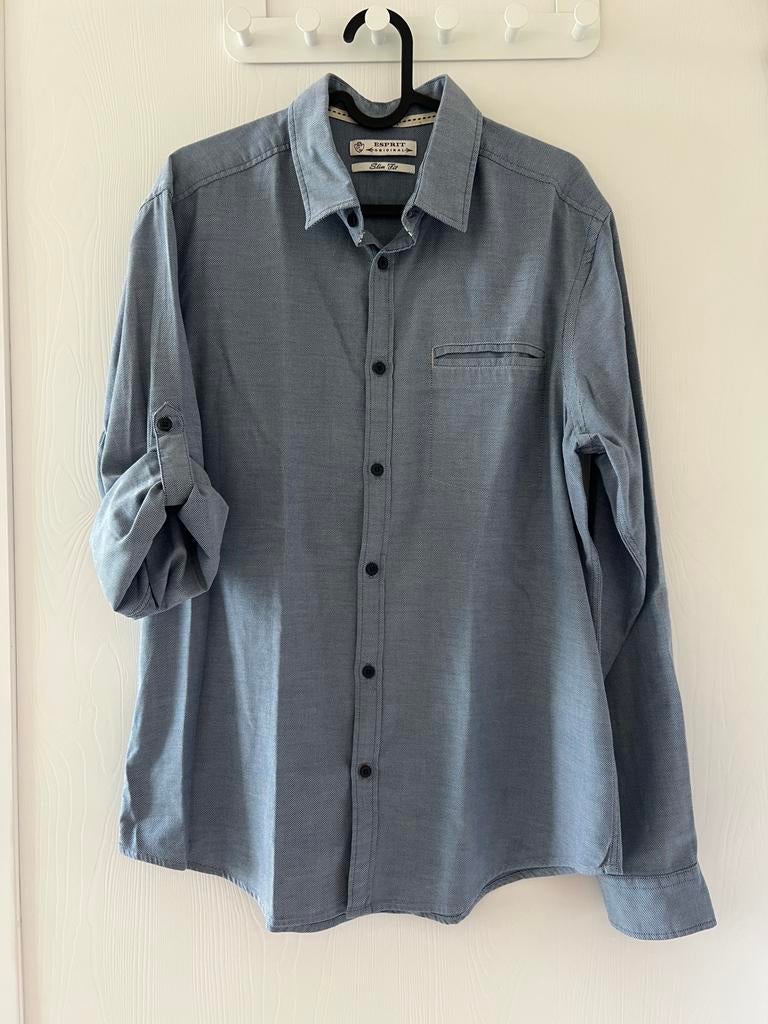 Lichte jeans blauw hemd heren Esprit M, Ophalen, Zo goed als nieuw, Blauw