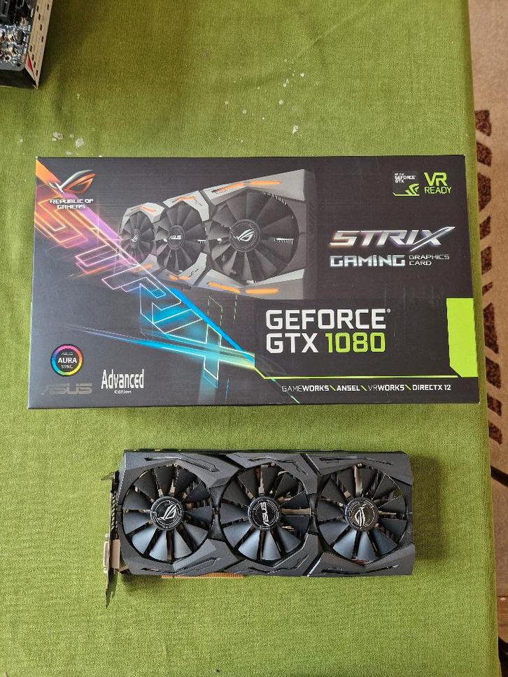 Geforce GTX 1080 Asus ROG-Strix, Computers en Software, Videokaarten, Gebruikt, Nvidia, PCI-Express 3.0, HDMI, DisplayPort, DVI
