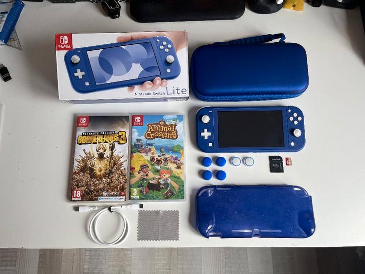 Nintendo Switch Lite - Complete set (zie omschrijving), Games en Spelcomputers, Spelcomputers | Nintendo Switch Lite, Zo goed als nieuw