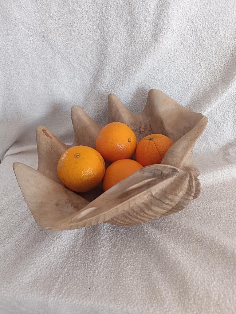 houten schelp voor fruit of decoratie, Ophalen, Gebruikt