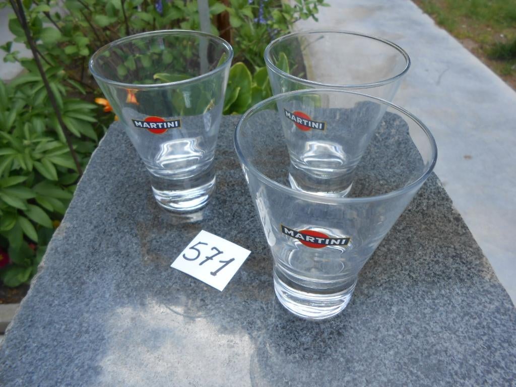 reklameglas Martini glas glazen hoogte 114mm Ø 85 mm, Ophalen of Verzenden, Zo goed als nieuw