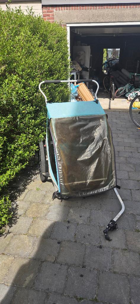 Thule Coaster XT, Fietsen en Brommers, Fietsaccessoires | Aanhangwagens en Karren, Gebruikt, Kinderkar, Opvouwbaar, Ophalen