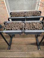 Rvs staanders 2 stuks voor hangbakken, Ophalen, Overige materialen, Gebruikt, Balkon