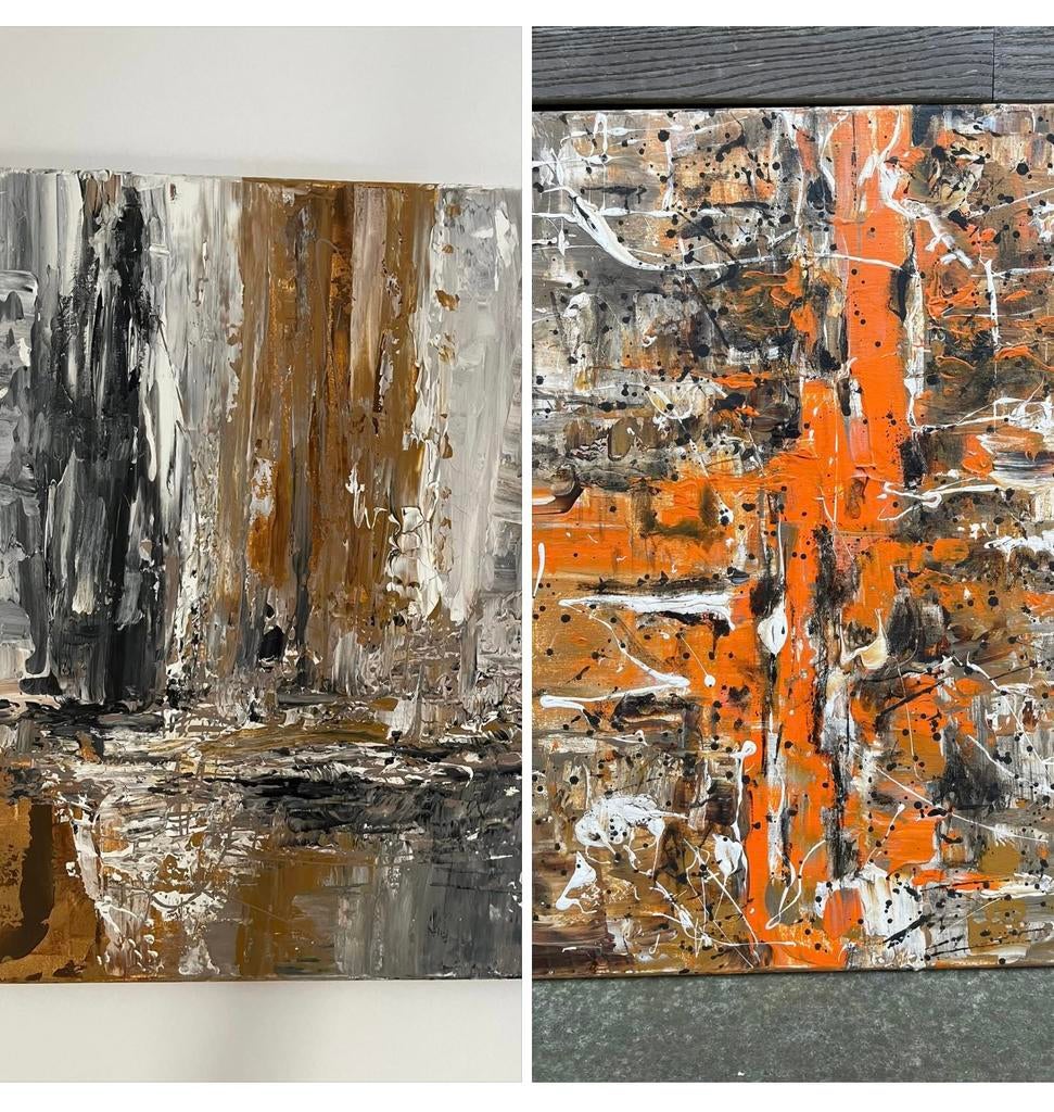 Abstracte schilderijen Mk Art, Ophalen of Verzenden