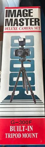 Oude fototoestel met staandhouder, Audio, Tv en Foto, Fotografie | Statieven en Balhoofden, Ophalen of Verzenden, Zo goed als nieuw