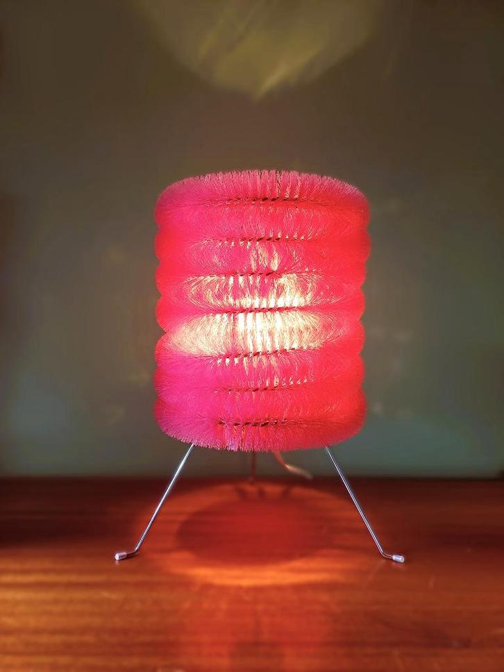 Tafellamp flessenborstel Lysboj - collectors item, Huis en Inrichting, Lampen | Tafellampen, Ophalen of Verzenden