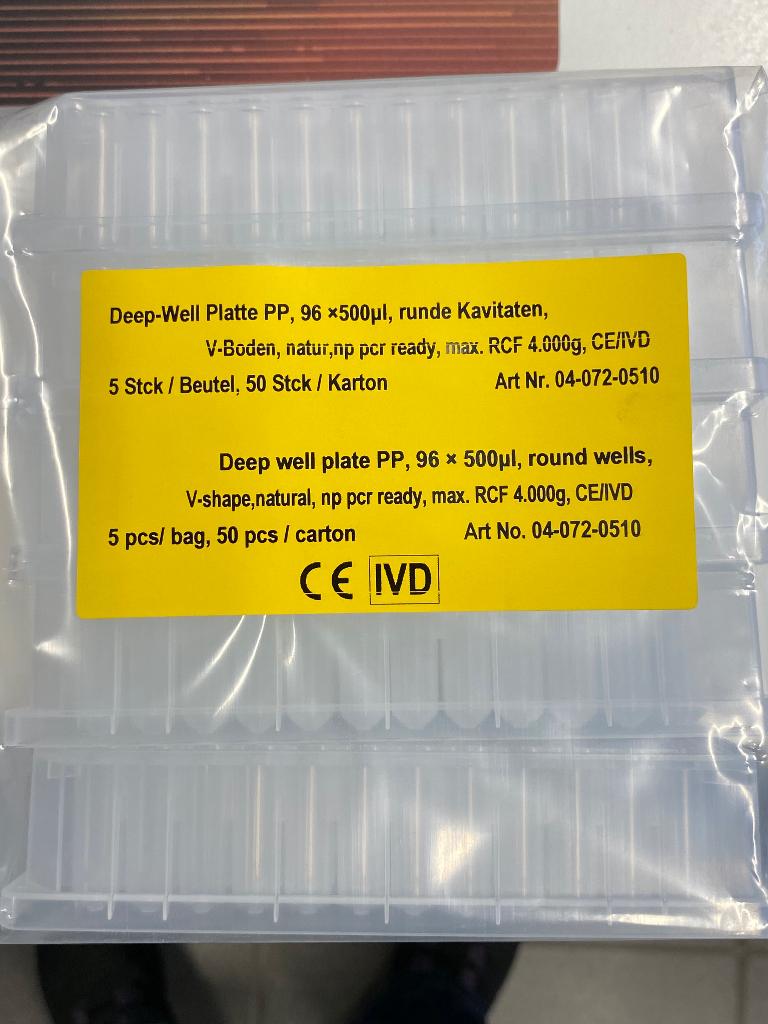 Nieuwe Deepwell Plates 96-wells (500 µl), Zakelijke goederen, Kantoor en Winkelinrichting | Onderdelen, Ophalen