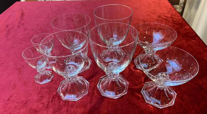 Val Saint Lambert Yale 8 pieces 4x2, Verzamelen, Glas en Drinkglazen, Zo goed als nieuw, Ophalen of Verzenden