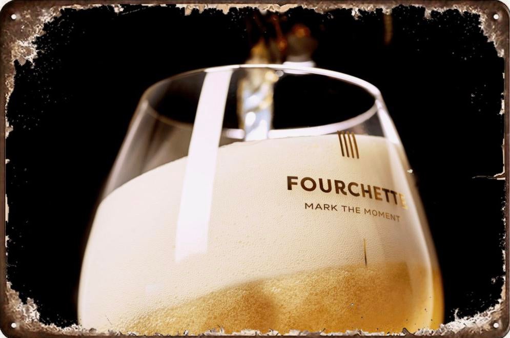 Metalen reclamebord Fourchette - retro vintage mancave, Ophalen of Verzenden, Nieuw, Reclamebord, Plaat of Schild, Overige merken