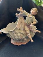 ANCIENNE PORCELAINE   PANIER AVEC JEUNE ENFANT, Enlèvement ou Envoi