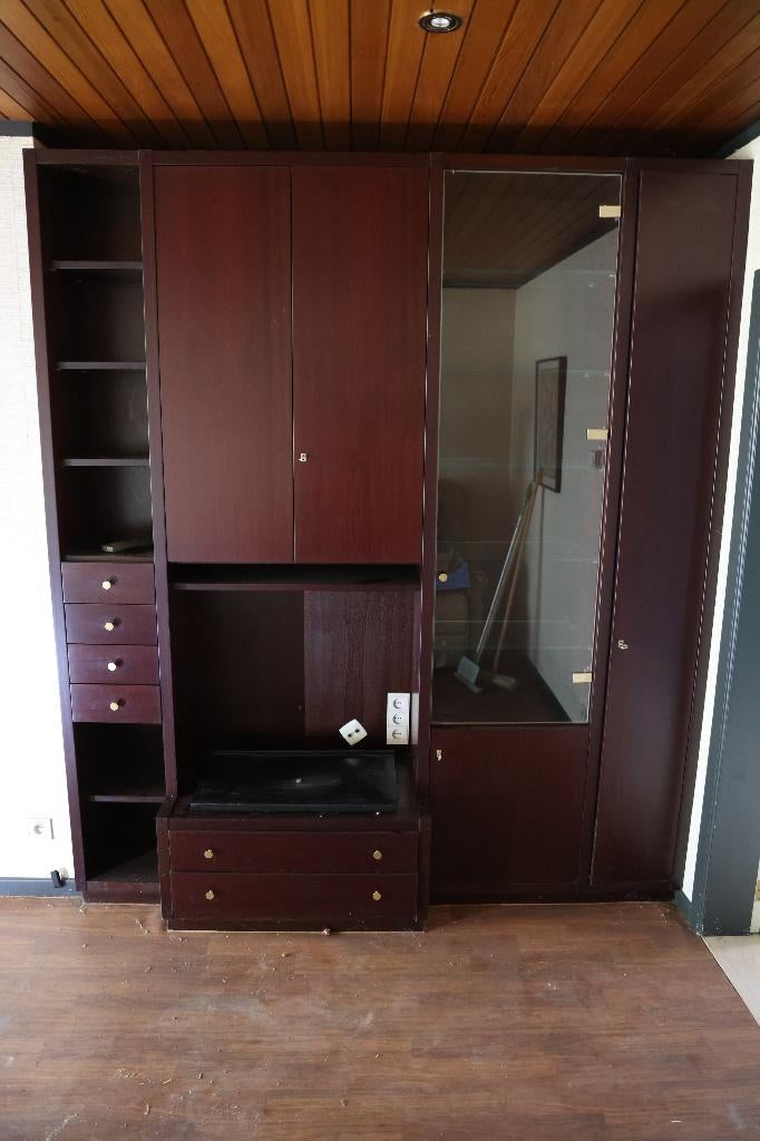 Wandkasten, Huis en Inrichting, Kasten | Wandmeubels, Ophalen, Gebruikt, Met deur(en), 200 cm of meer