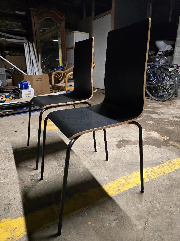 2 stoelen met leuk design martin, Huis en Inrichting, Stoelen, Zo goed als nieuw, Twee, Hout, Metaal, Zwart, Ophalen of Verzenden