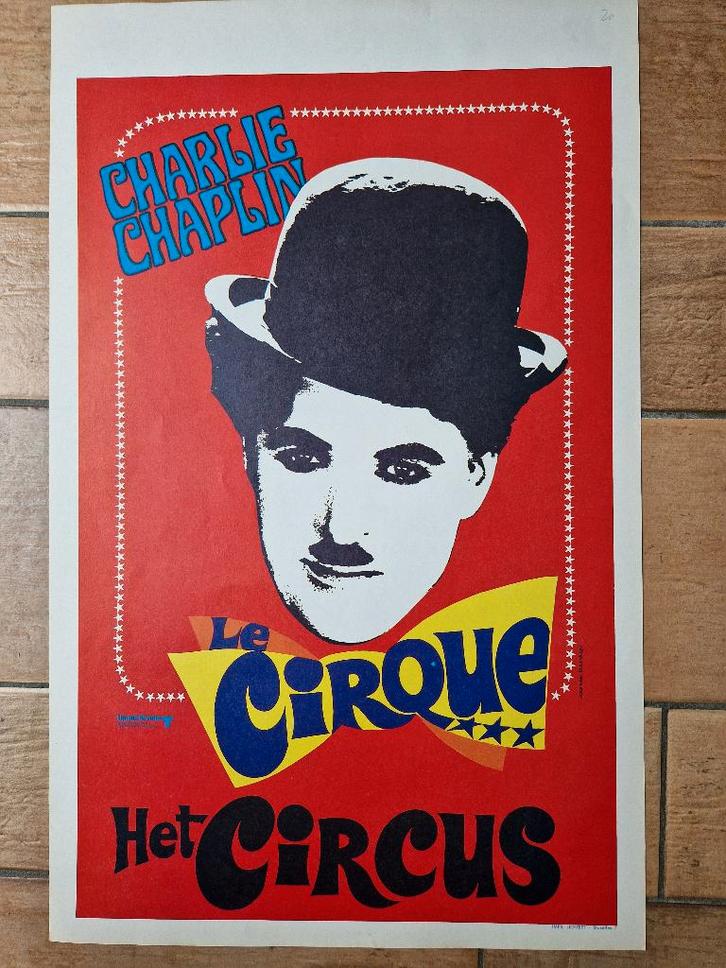 filmaffiche Charlie Chaplin The Circus filmposter, Collections, Posters & Affiches, Comme neuf, Cinéma et TV, A1 jusqu'à A3, Rectangulaire vertical