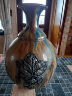 Guérin vaas met blauw gevlamd tin n. 79 e, Ophalen of Verzenden