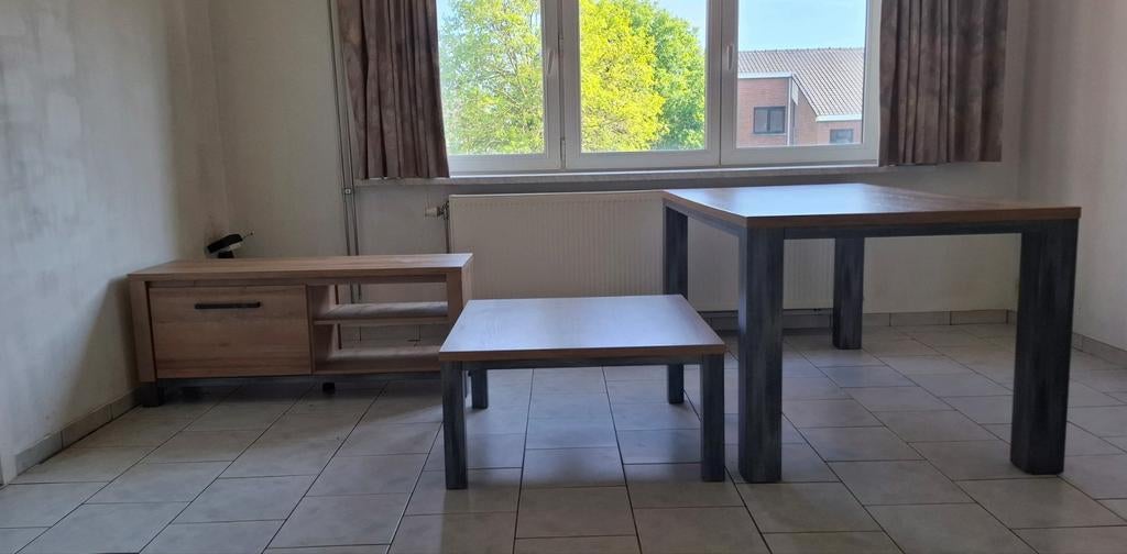 Prachtige 3-delige Woonkamerset – Eikenlook & Antraciet (Ind, Maison & Meubles, Ameublement | Revêtements de sol, Enlèvement, Comme neuf