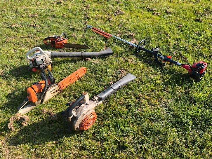 Kettingzaag echo, Stihl, bladblazer echo Stihl, heggeschaar, Tuin en Terras, Heggenscharen, Benzine, Ophalen