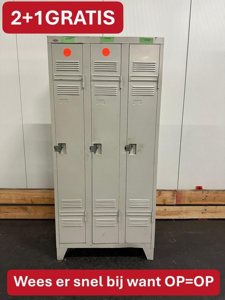 Goedkope Metalen Lockers/Kluisjes(3 en 4-Deurs) - 2+1 GRATIS, Ophalen, Gebruikt