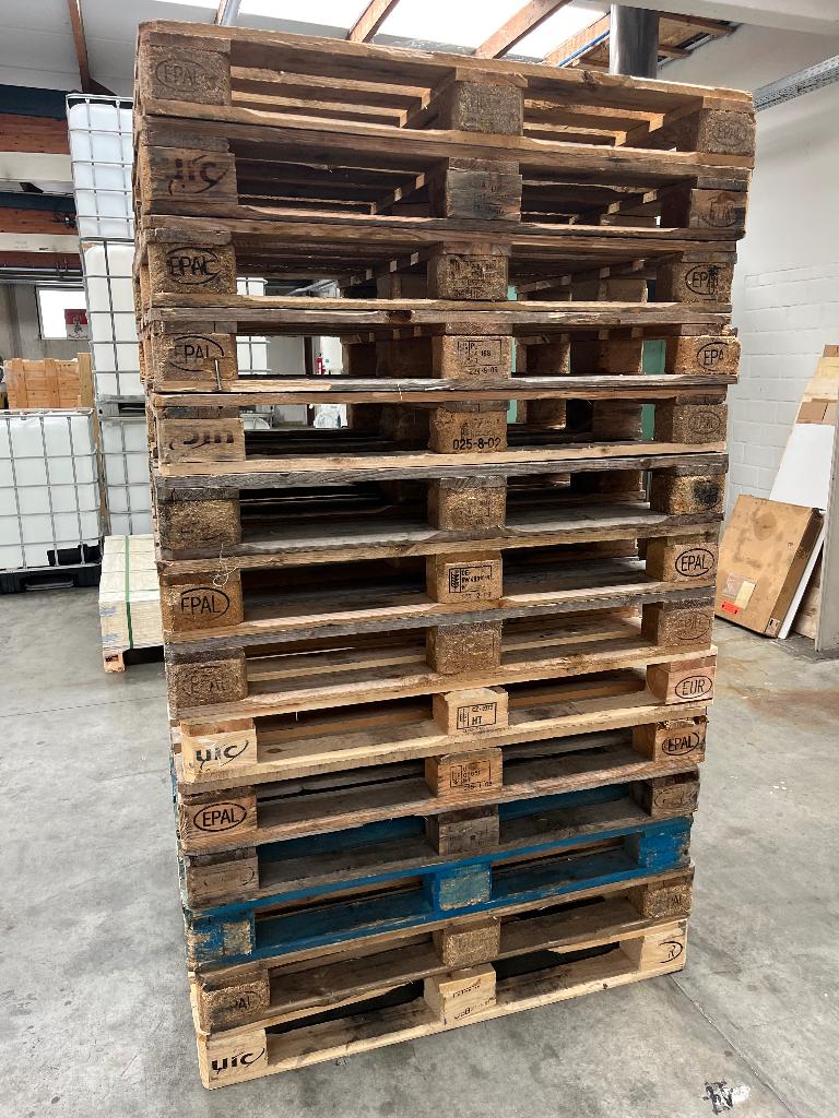Euro paletten, Doe-het-zelf en Bouw, Hout en Planken, Ophalen, Gebruikt, Pallet
