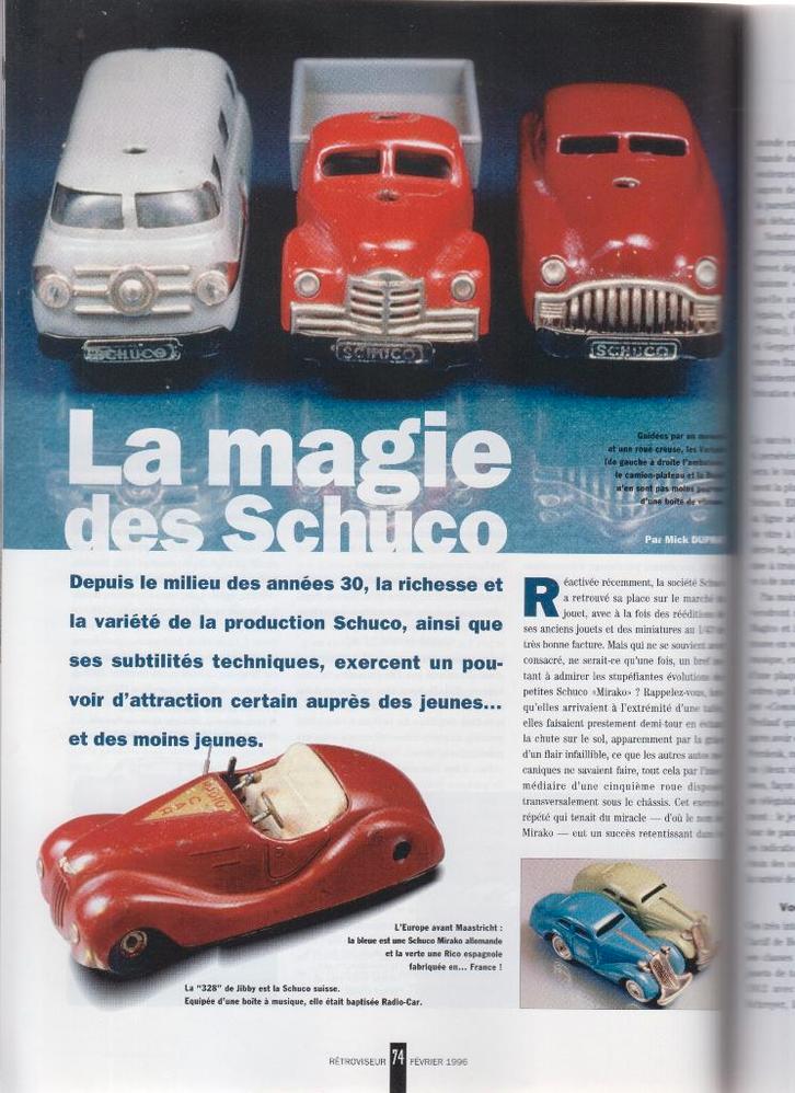 Jouets de collection voitures miniatures Schuco, Livres, Autos | Brochures & Magazines, Utilisé, Envoi