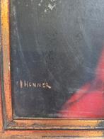 Één schilderij met ezel. 27cm breed en 33 cm hoog, Antiek en Kunst, Ophalen