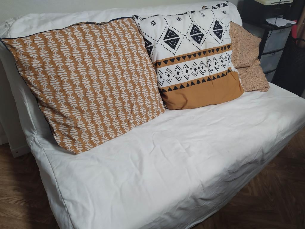 Canapé-lit clic-clac 1.40M avec couette, 140 cm, Enlèvement, Utilisé, Autres dimensions