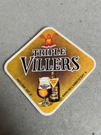 Bier kaart Triple Villers, Verzenden, Gebruikt, Viltje(s), Overige merken